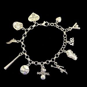 Softball Charm Bracelet